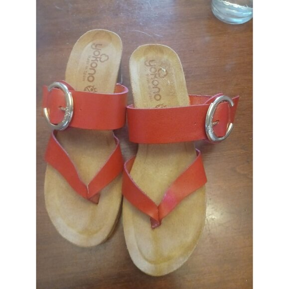 Yokono Spain Made Womens 8 Suede Sandals Slides Wedges Comfort Walking Shoes New - Picture 1 of 4